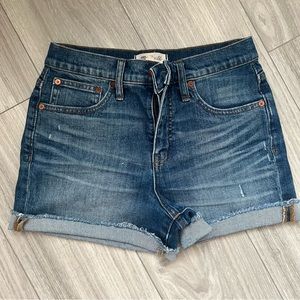 Madewell women’s denim high rise shorts, size 26
